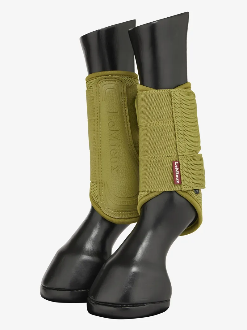 LeMieux Arika Mesh Brushing Boots - Gooseberry-2