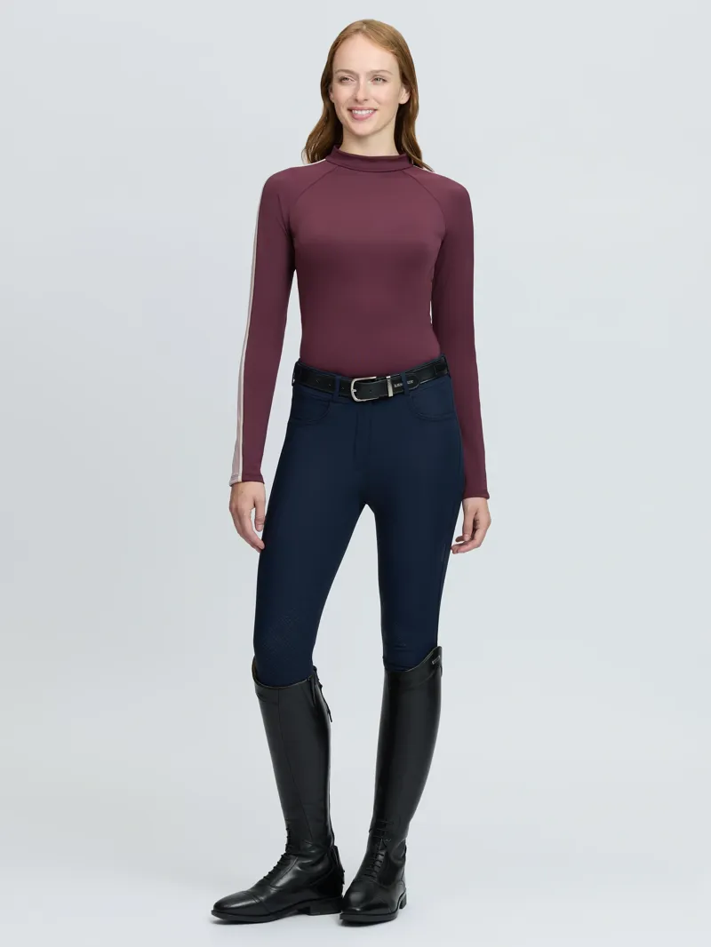 LeMieux Talia High Neck Base Layer - Bramble-3