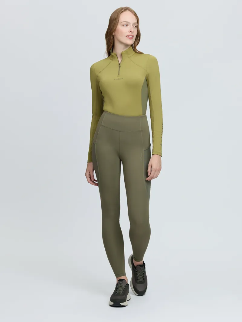 LeMieux Naomi Pull On Breeches - Willow Green-1