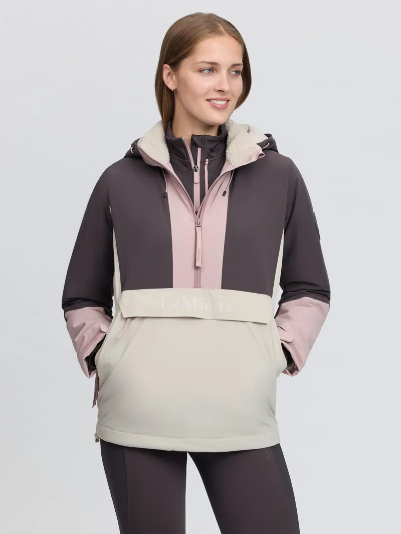 LeMieux Phoebe Half Zip Waterproof Anorak - Wild Rose-1