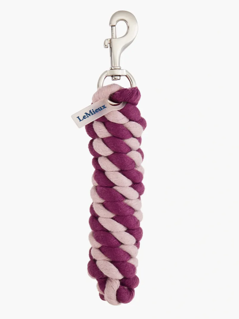 LeMieux Polycotton Leadrope - Blackberry/Wild Rose