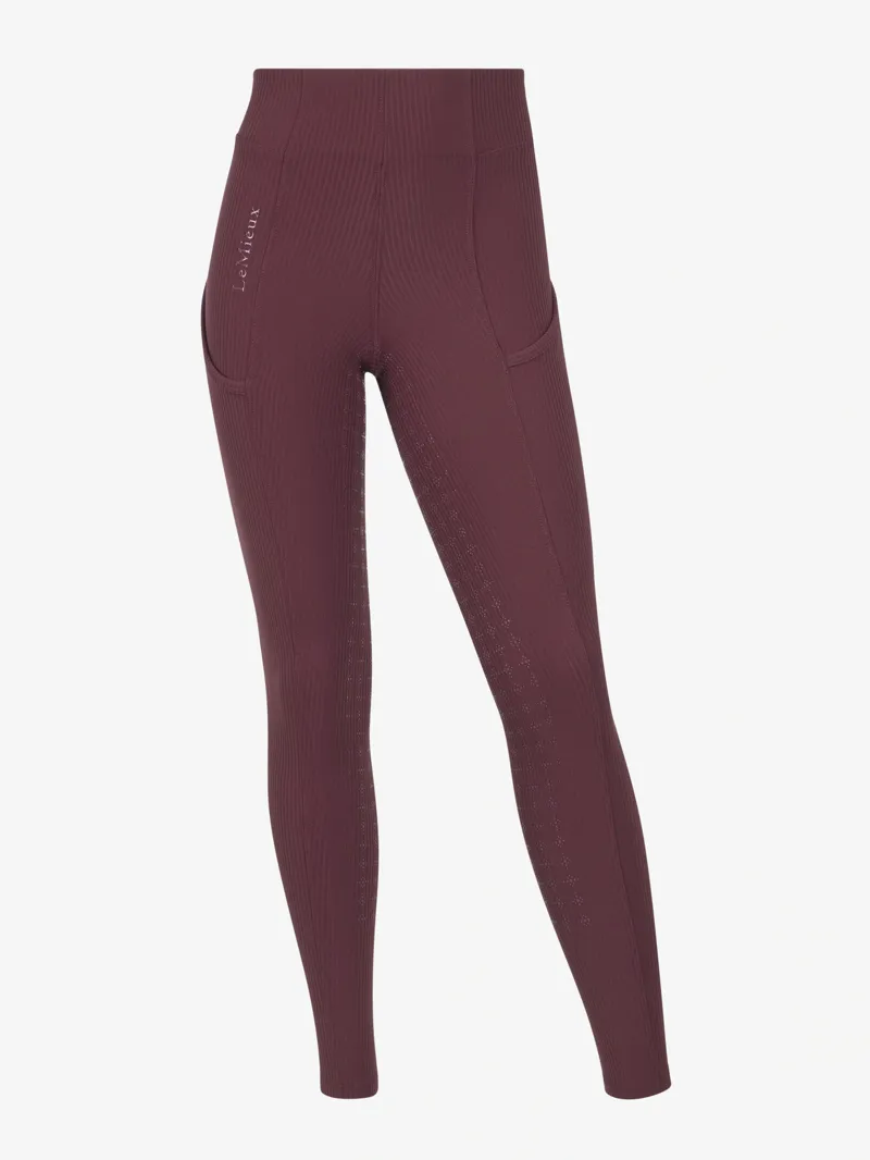 LeMieux Young Rider Orla Ribbed Pull Ons - Bramble