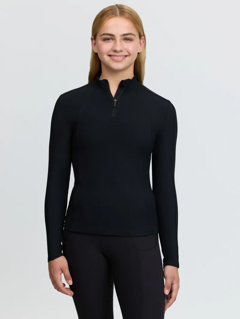 LeMieux Young Rider Raye Ribbed Base Layer - Black