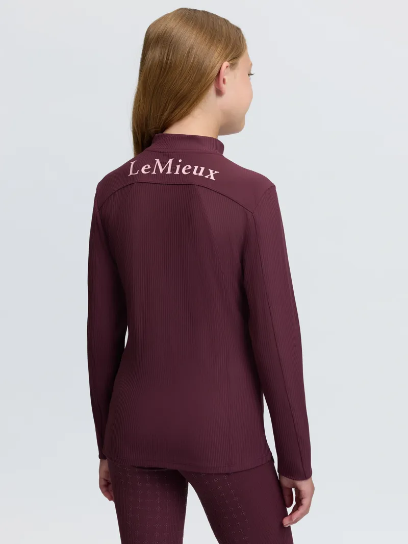 LeMieux Young Rider Raye Ribbed Base Layer - Bramble-5