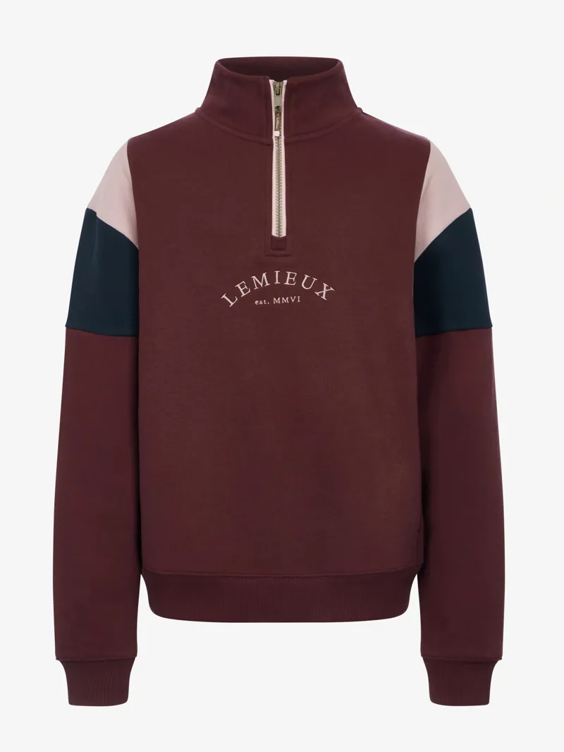 LeMieux Young Rider Viola Quarter Zip Sweat - Bramble-2