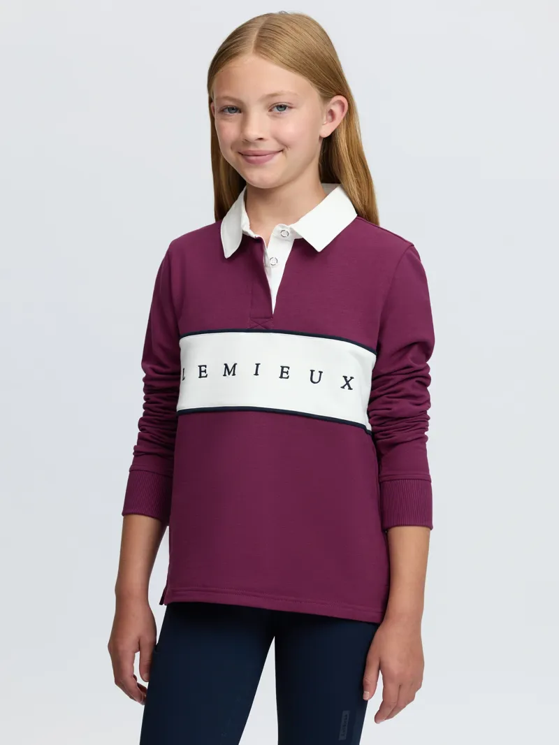 LeMieux Young Rider Riley Rugby Shirt - Blackberry