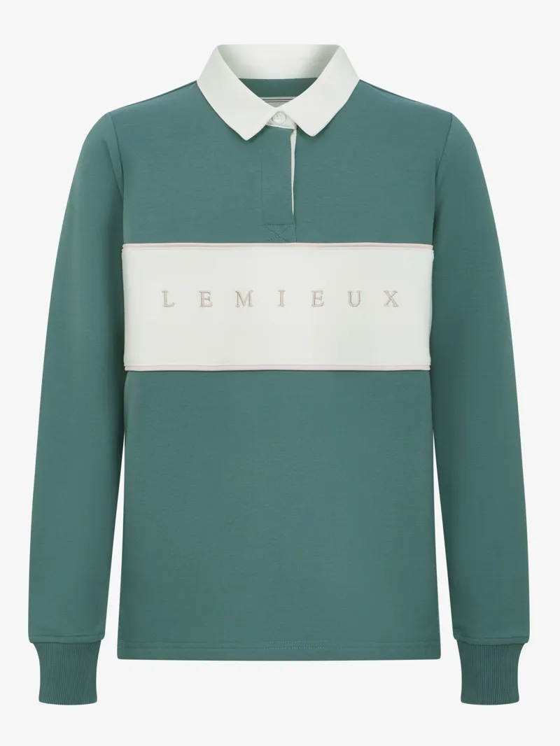 LeMieux Young Rider Riley Rugby Shirt - Aloe-2