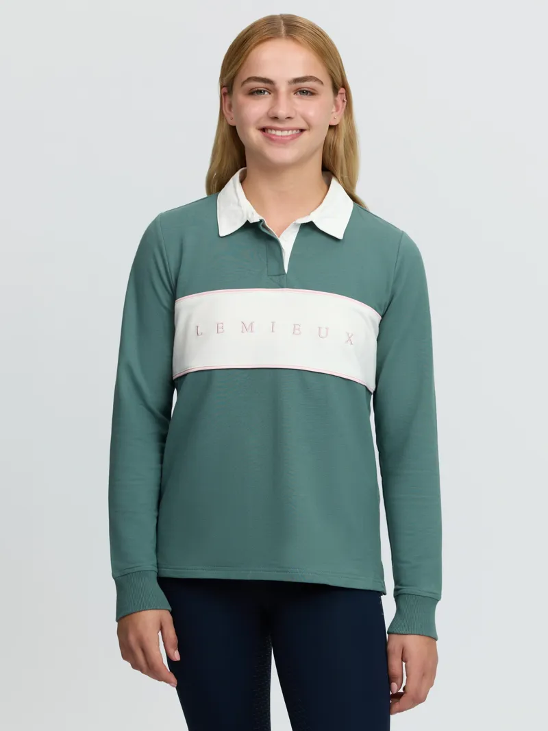 LeMieux Young Rider Riley Rugby Shirt - Aloe