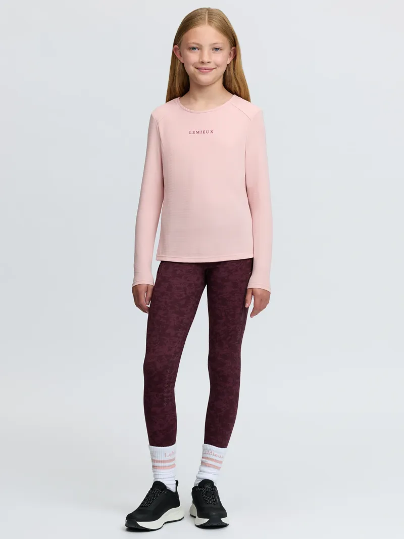 LeMieux Young Rider Hybrid Sports Top - Petal-3