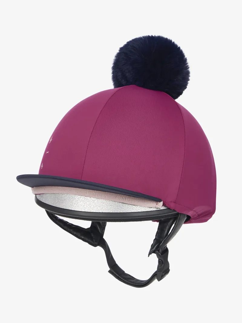 LeMieux Classique Pom Hat Silk - Blackberry-4