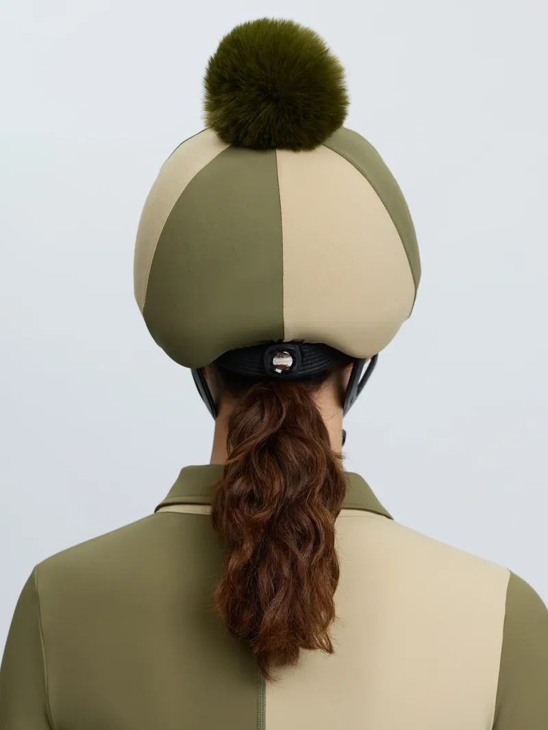 LeMieux Harlequin Hat Silk - Willow/Pear-6
