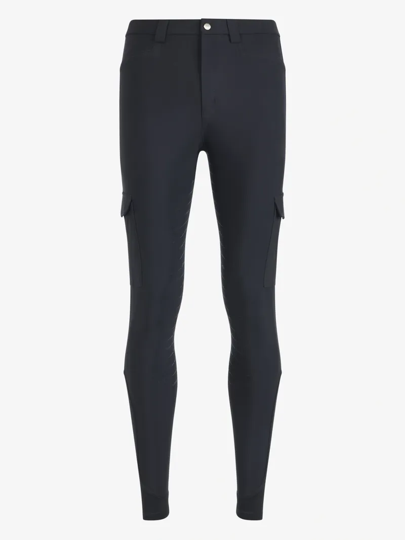 LeMieux Mens Stormwear Knee Grip Breeches - Black-6