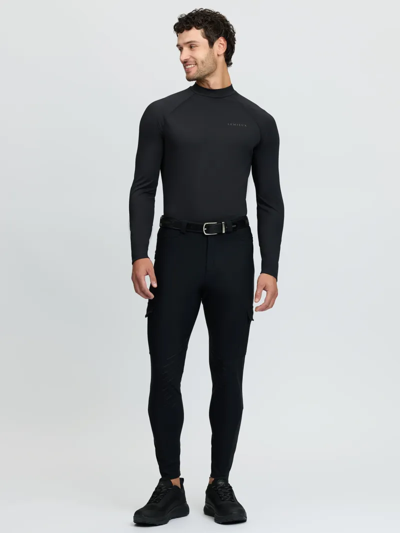 LeMieux Mens Stormwear Knee Grip Breeches - Black-5