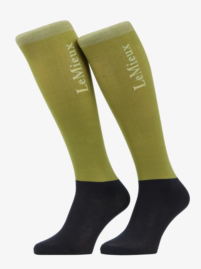 LeMieux Competition Socks 2 Pack - Gooseberry