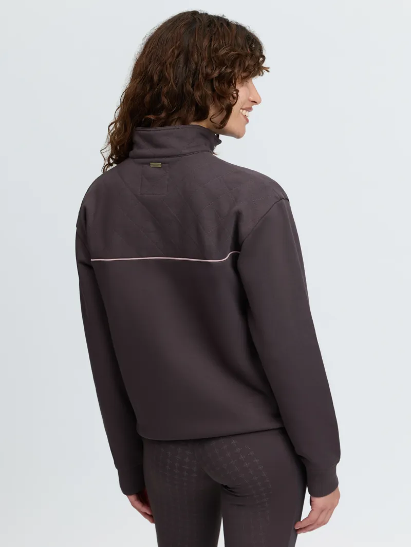 LeMieux Heritage Quarter Zip Sweat - Cocoa-3