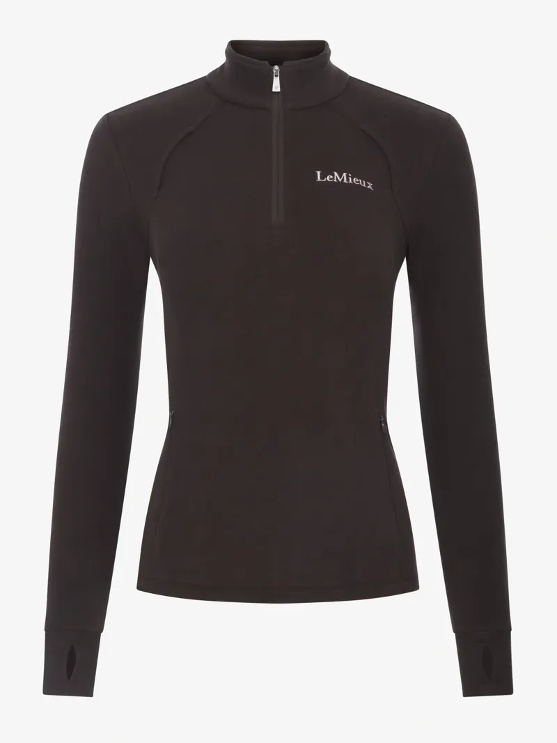 LeMieux Frances Quarter Zip Fleece - Cocoa-2
