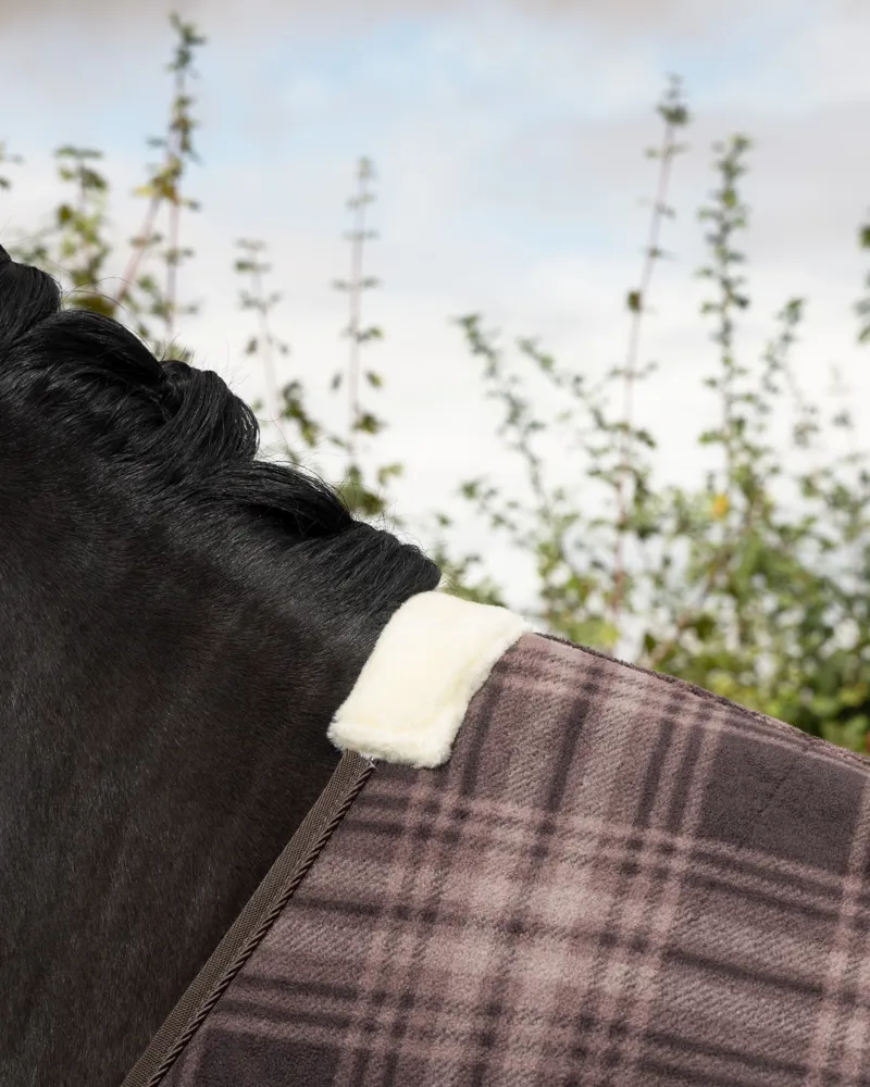 LeMieux Heritage Check Fleece Rug - Cocoa-3