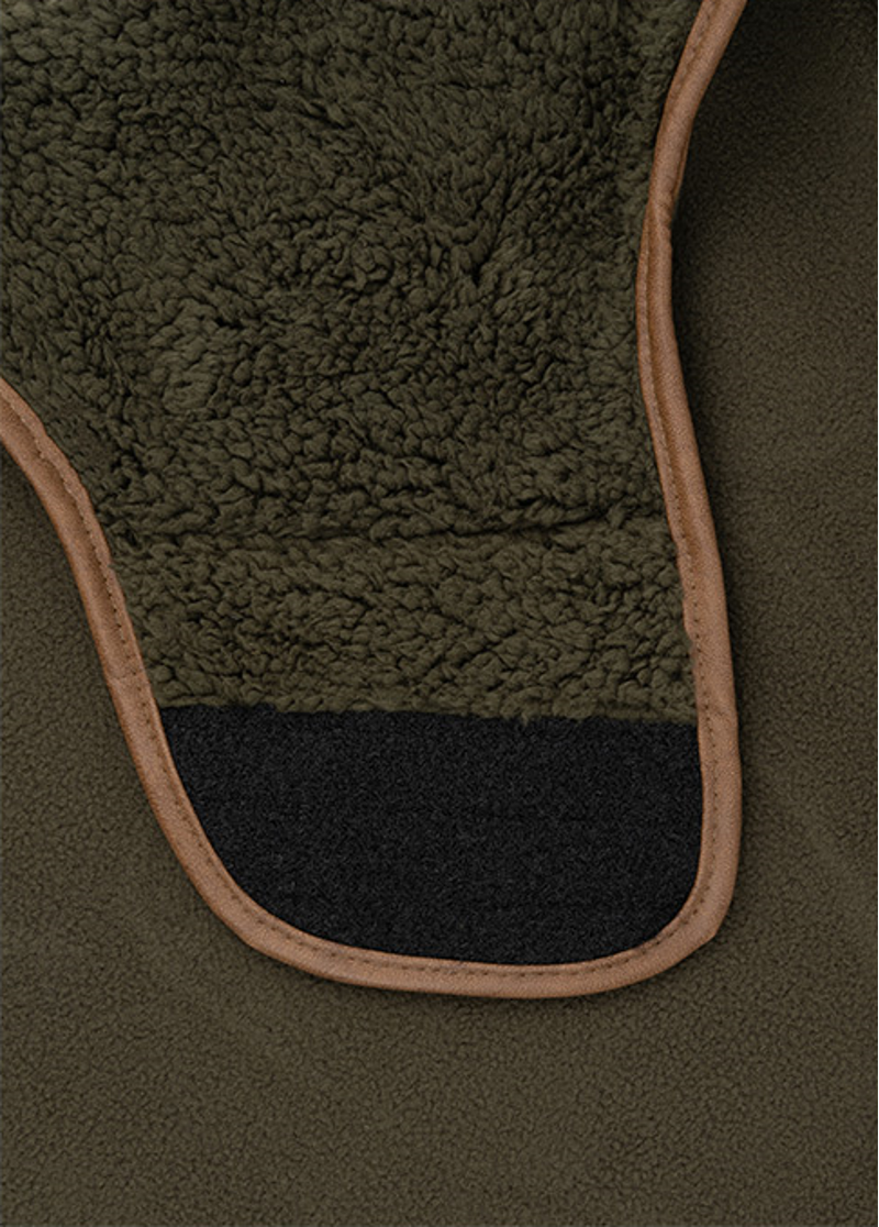 Jack Pyke Sherpa Fleece Dog Coat - Dark Olive-2