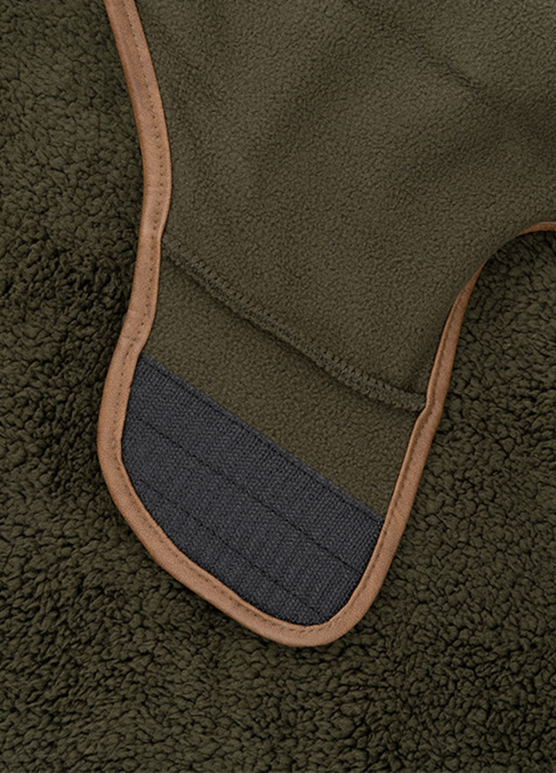 Jack Pyke Sherpa Fleece Dog Coat - Dark Olive-4