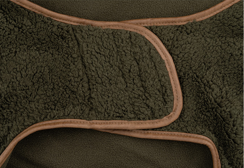 Jack Pyke Sherpa Fleece Dog Coat - Dark Olive-3