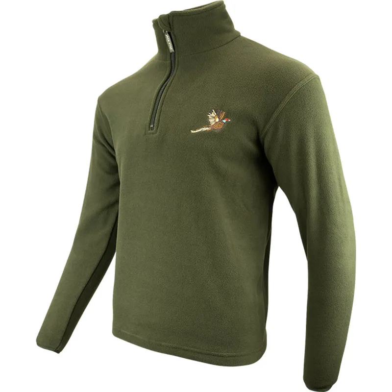 Jack Pyke Pheasant Motif Fleece Pullover - Green