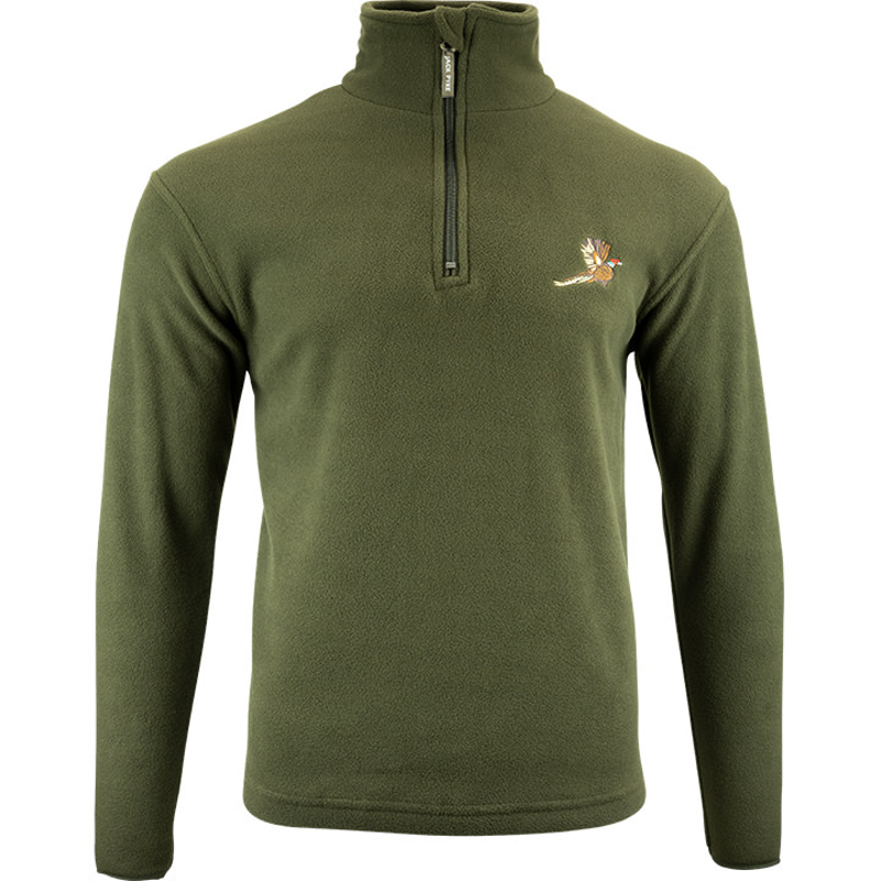 Jack Pyke Pheasant Motif Fleece Pullover - Green-1