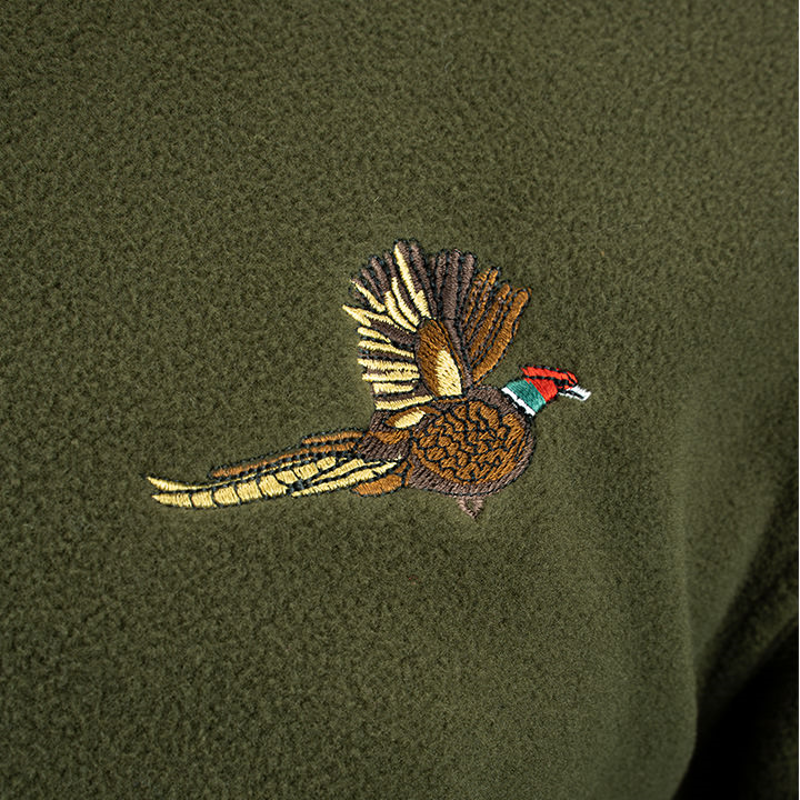 Jack Pyke Pheasant Motif Fleece Pullover - Green-5