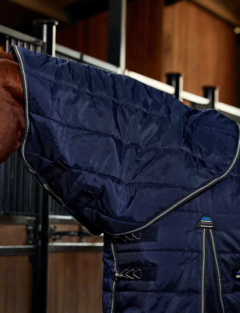 WeatherBeeta ComFiTec PP Channel 220g Quilt Stable Detach-A-Neck Rug - Navy/Charcoal -1