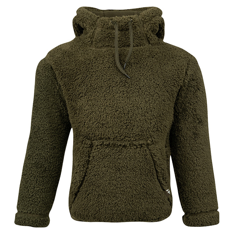Jack Pyke Junior Sherpa Fleece Hoodie - Dark Olive-1