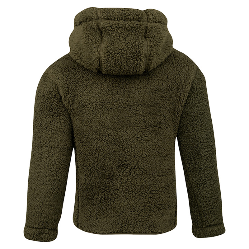 Jack Pyke Junior Sherpa Fleece Hoodie - Dark Olive-2