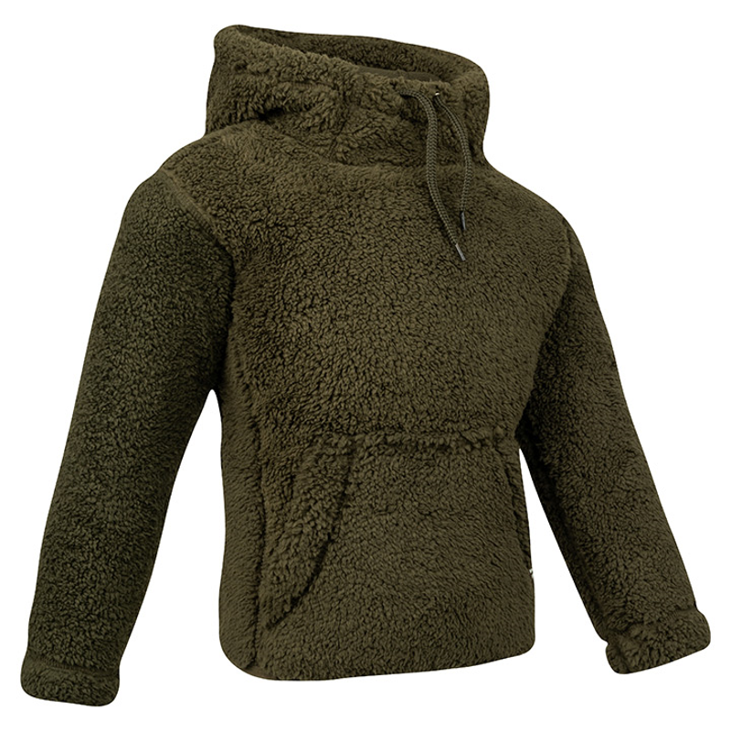Jack Pyke Junior Sherpa Fleece Hoodie - Dark Olive-4