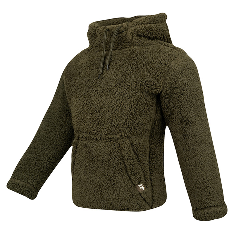 Jack Pyke Junior Sherpa Fleece Hoodie - Dark Olive-3