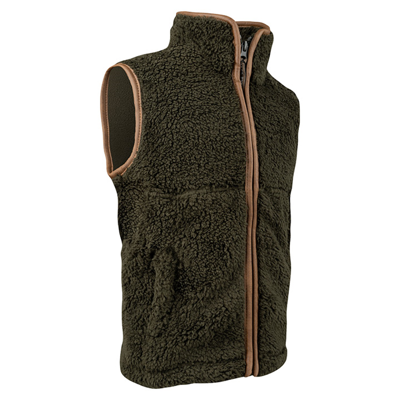 Jack Pyke Junior Sherpa Fleece Gilet - Dark Olive-2