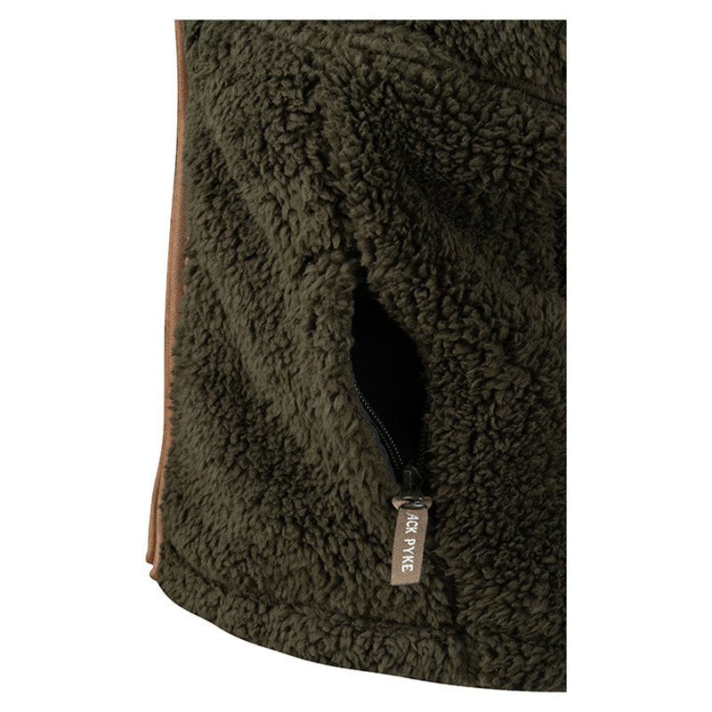 Jack Pyke Junior Sherpa Fleece Gilet - Dark Olive-4