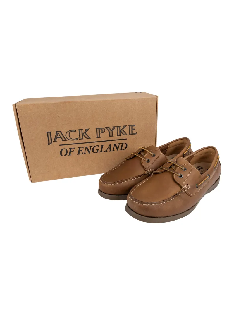 Jack Pyke Ladies Boat Shoe - Brown-5