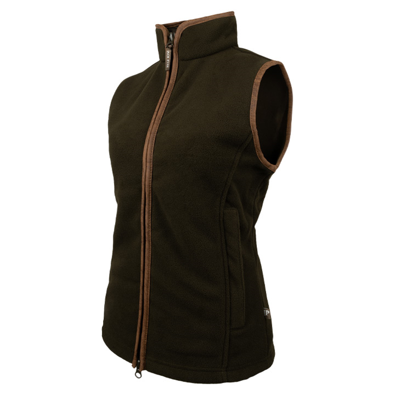 Jack Pyke Ladies Countryman Fleece Gilet - Dark Olive-1