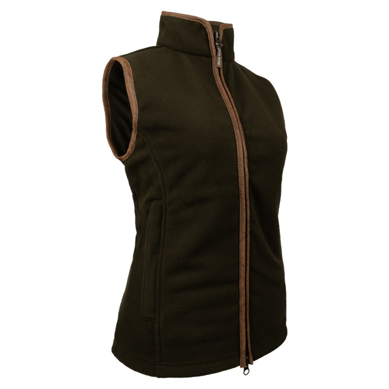 Jack Pyke Ladies Countryman Fleece Gilet - Dark Olive-2