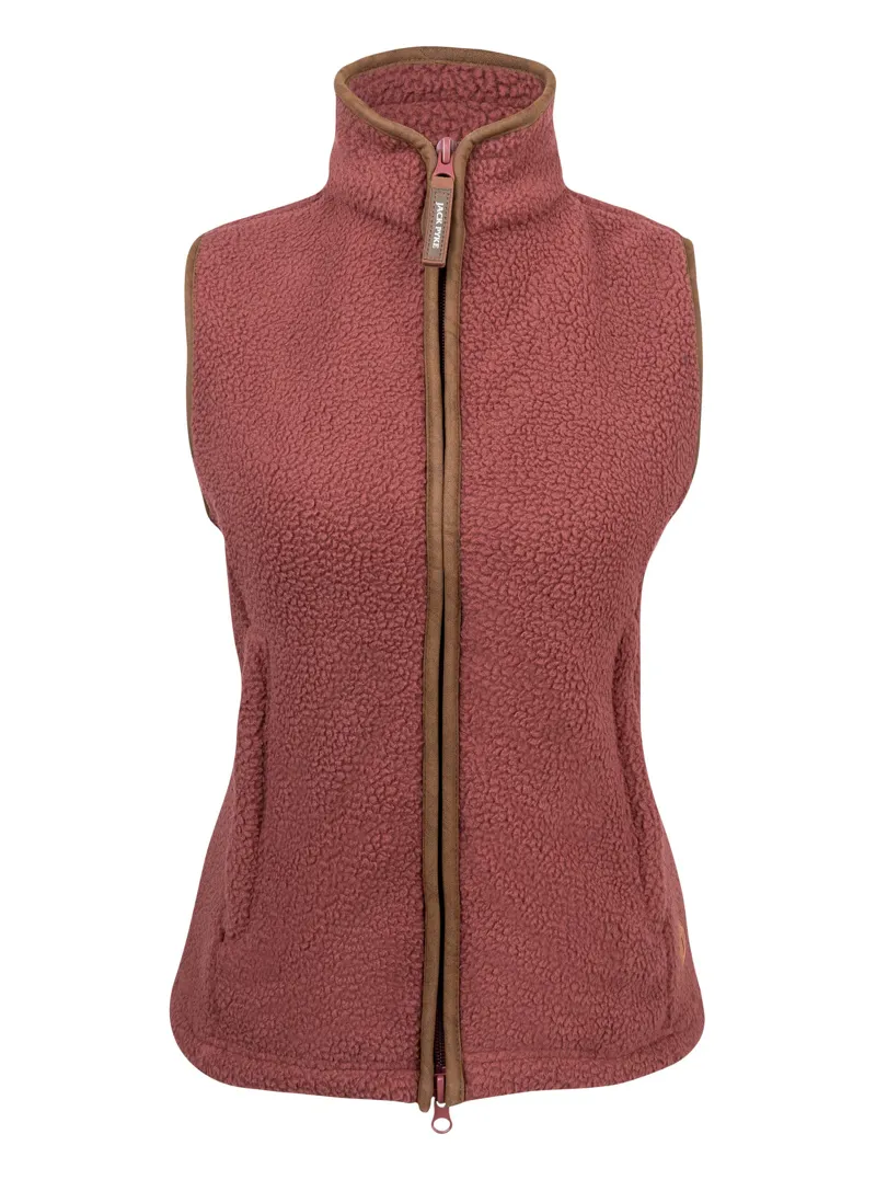 Jack Pyke Ladies Sherpa Fleece Gilet - Burnt Copper