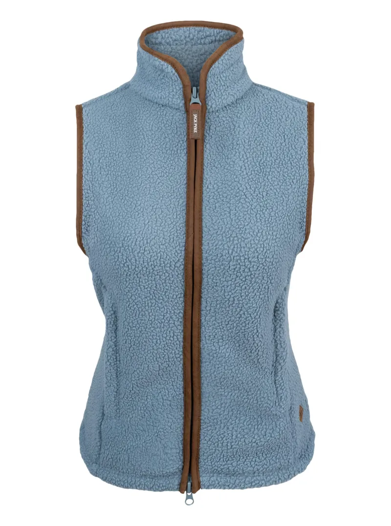 Jack Pyke Ladies Sherpa Fleece Gilet - Ice Blue