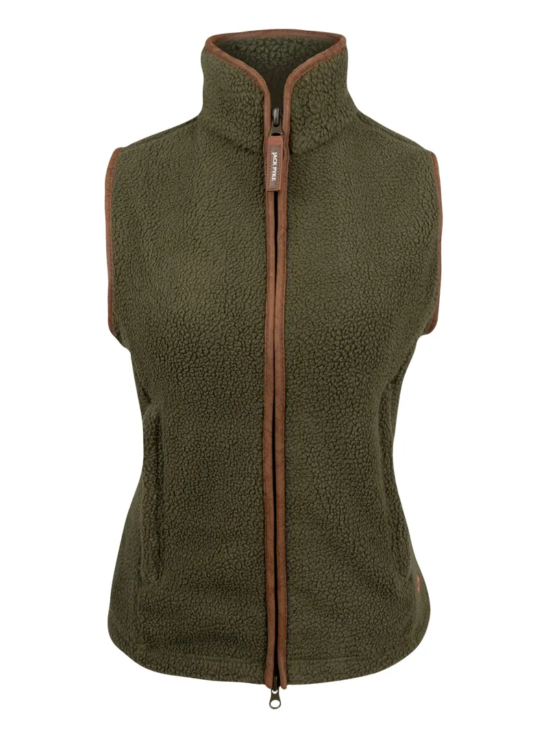 Jack Pyke Ladies Sherpa Fleece Gilet - Olive