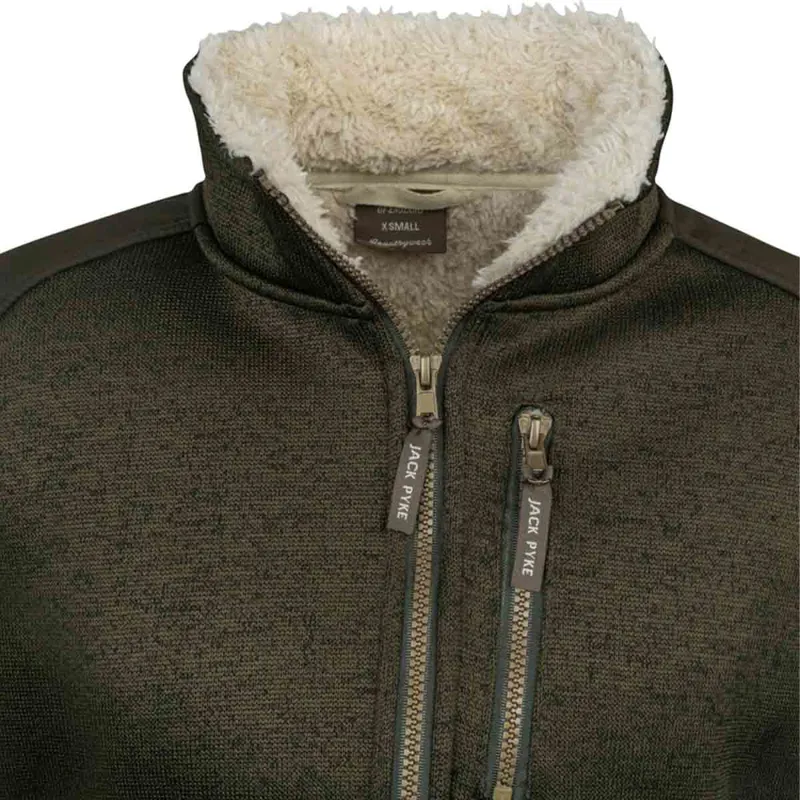 Jack Pyke Ladies Scandinavian Fleece Jacket - Dark Olive-2