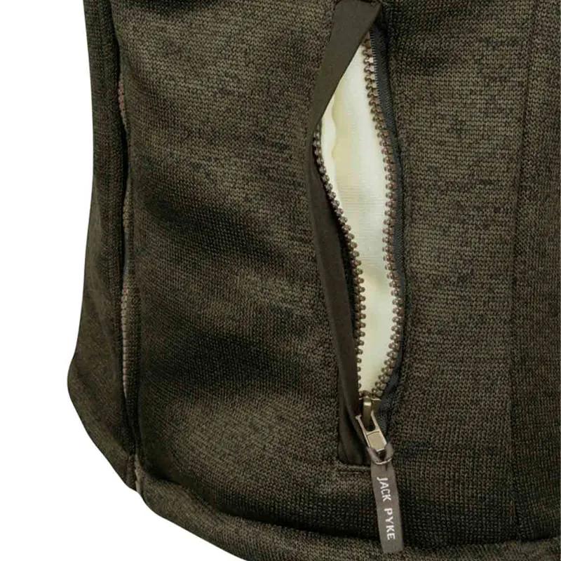 Jack Pyke Ladies Scandinavian Fleece Jacket - Dark Olive-3