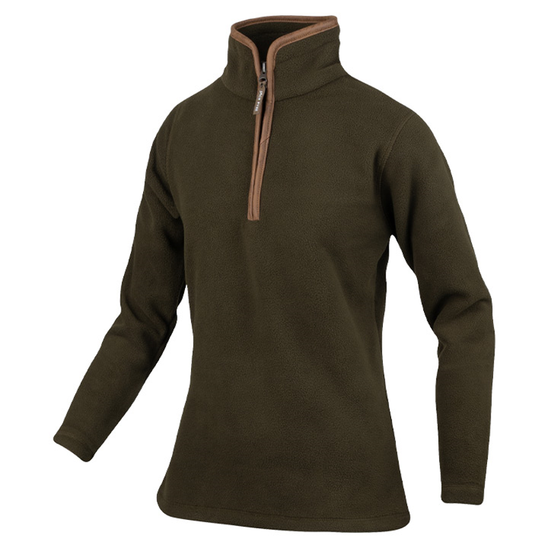 Jack Pyke Ladies Fleece Pullover - Dark Olive-1