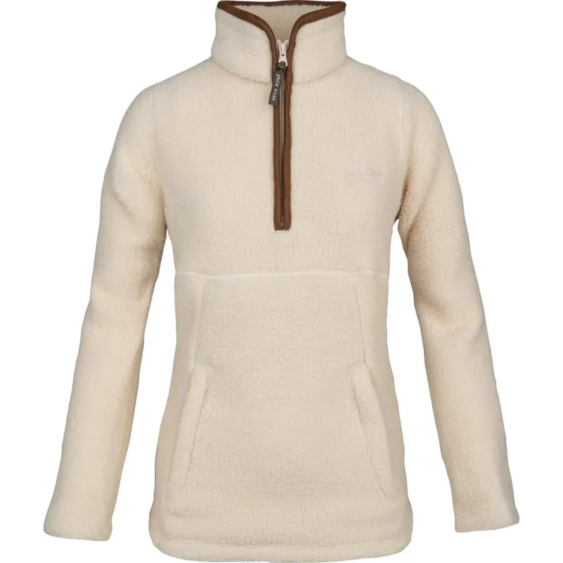 Jack Pyke Ladies Half Zip Sherpa Fleece Pullover - Sail