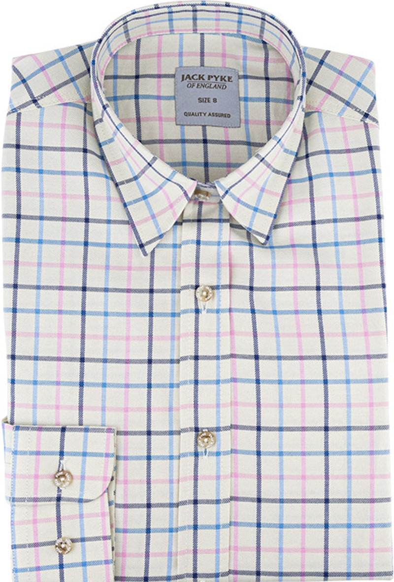 Jack Pyke Ladies Countryman Shirt - Large Check Navy-2