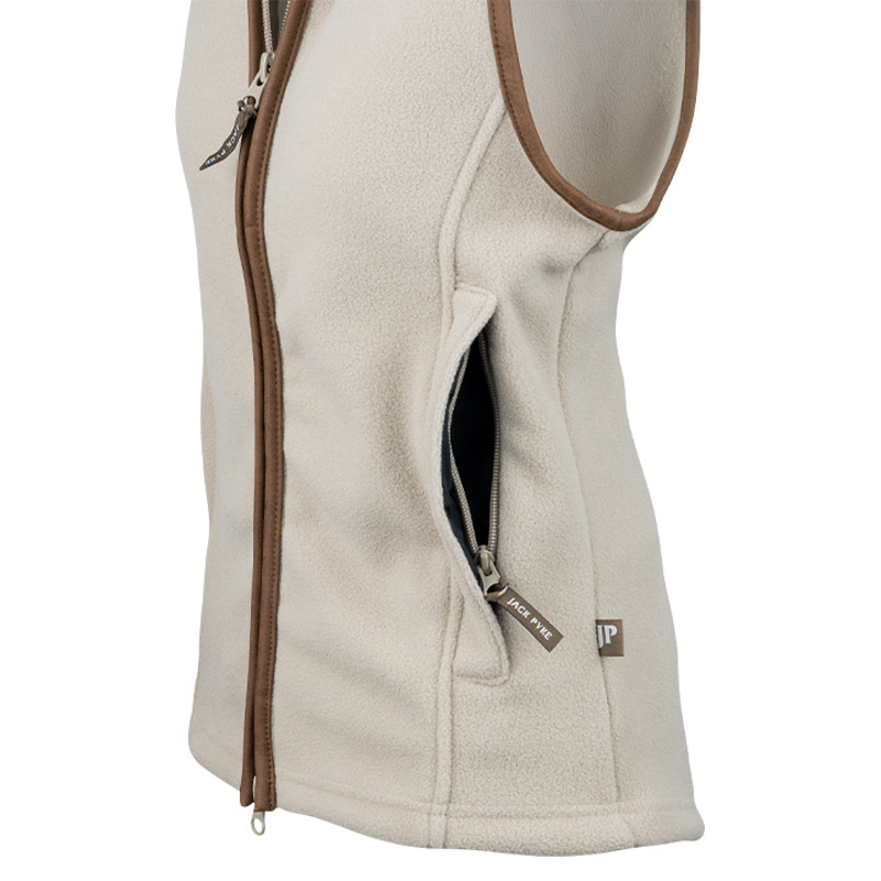 Jack Pyke Ladies Countryman Fleece Gilet - Mushroom-5