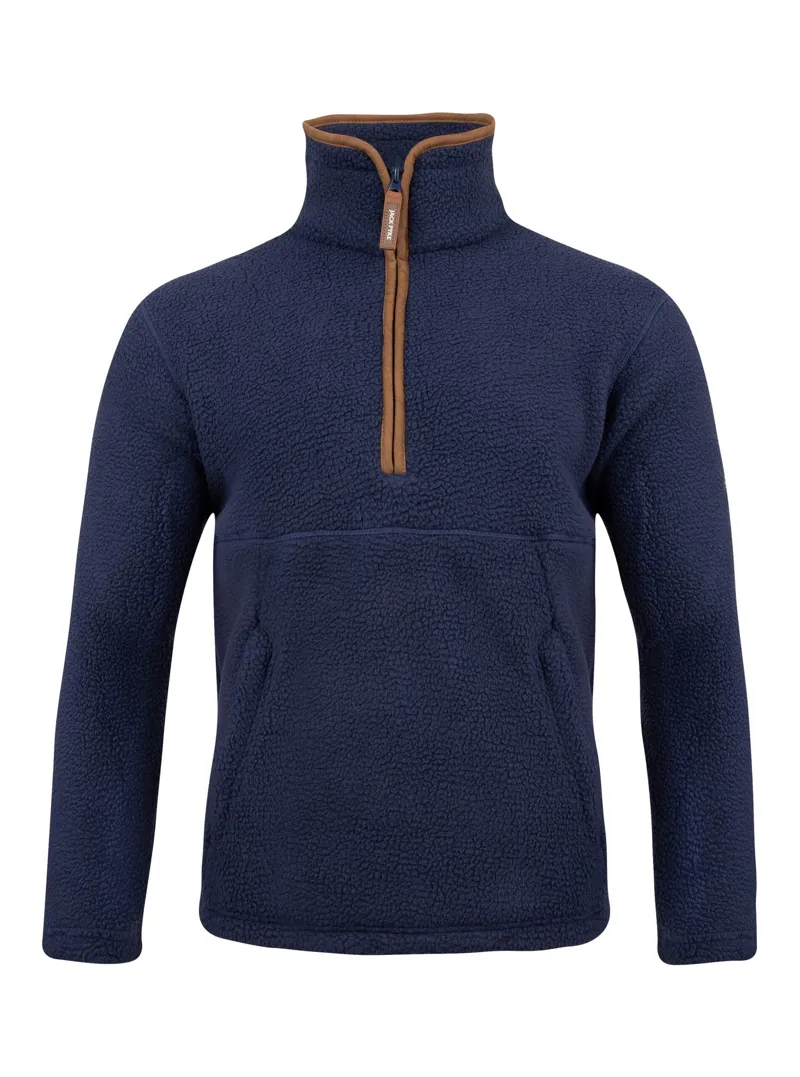 Jack Pyke Junior Half Zip Sherpa Fleece Pullover - Navy