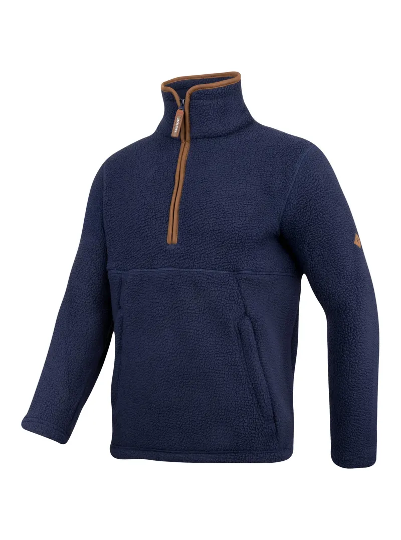 Jack Pyke Junior Half Zip Sherpa Fleece Pullover - Navy-1