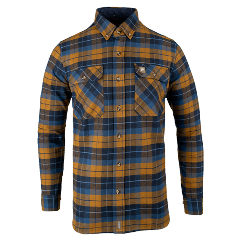 Jack Pyke Bleasdale Heavy Flannel Shirt - Navy Russet