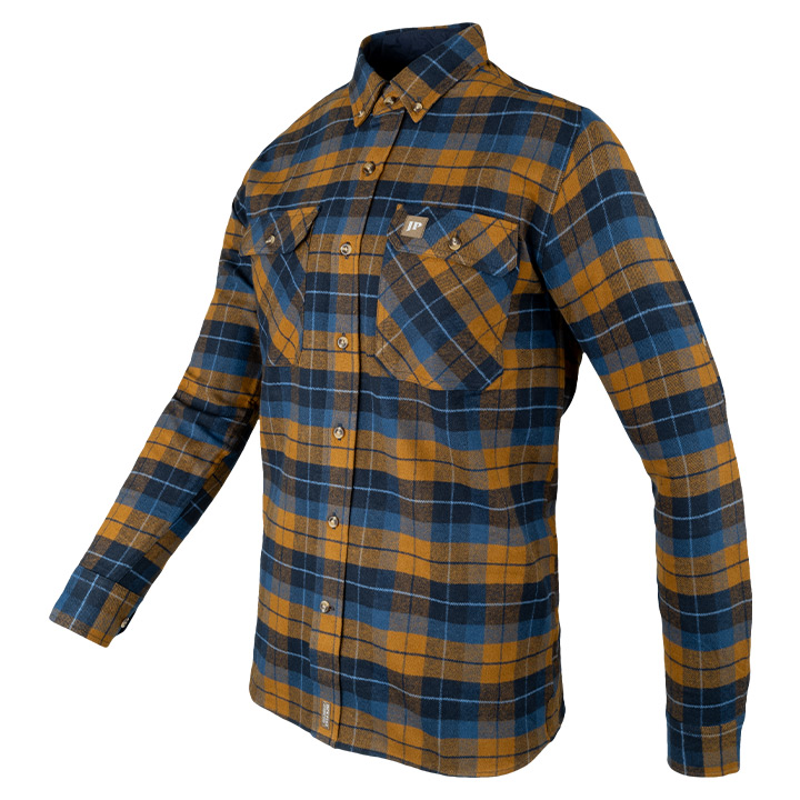 Jack Pyke Bleasdale Heavy Flannel Shirt - Navy Russet-1